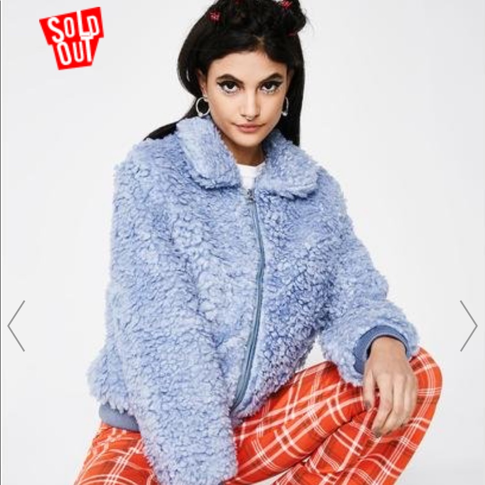 Moonstone Love Bird Fuzzy Jacket
